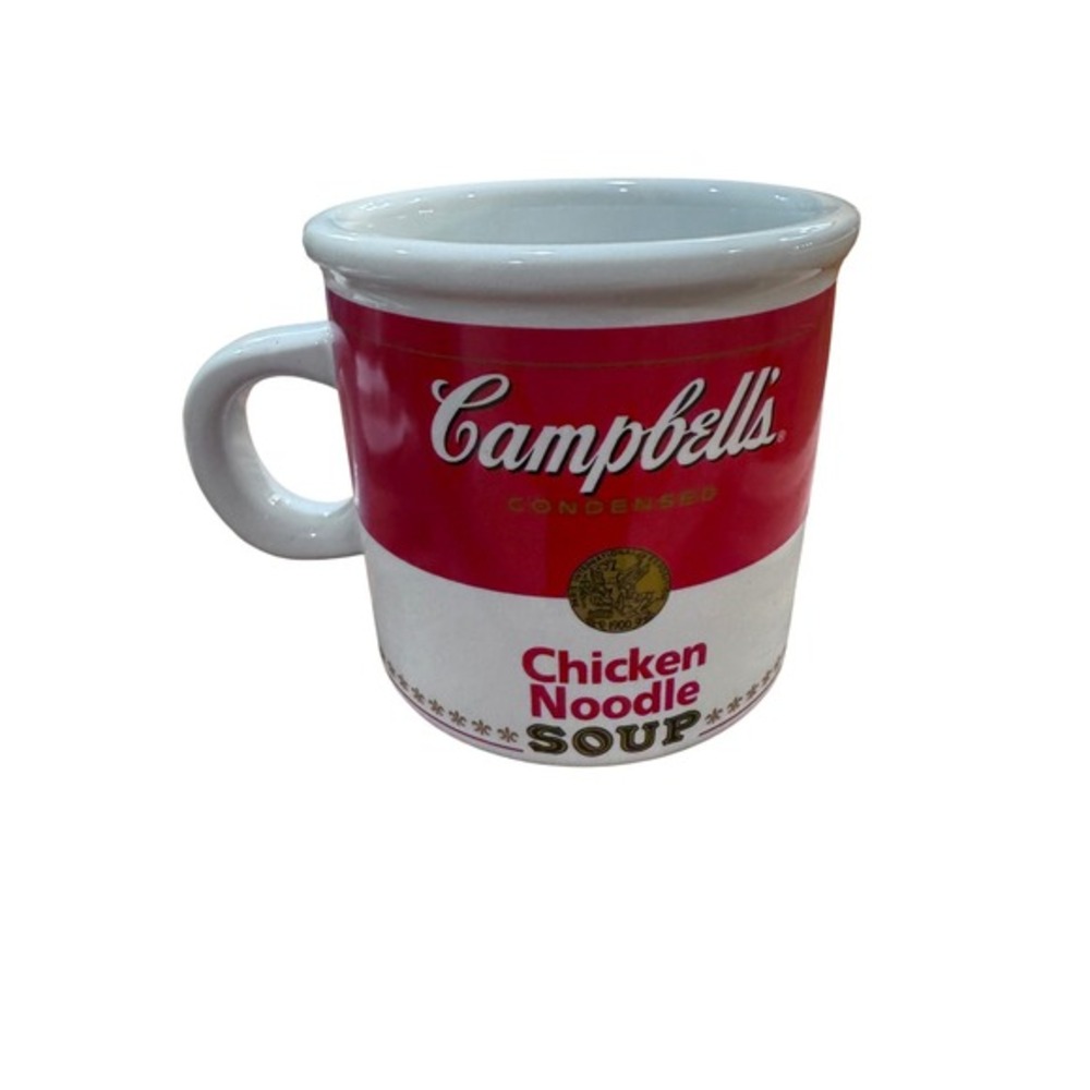 Campbells Soup Mug Chicken Noodle Red White Ceramic Teleflora 2016 Collectible